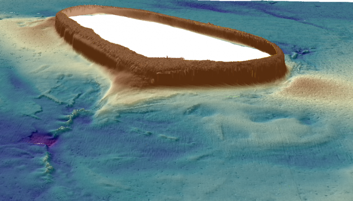 A 3D bathymetry map of Money Shoal in Arafura Marine Park