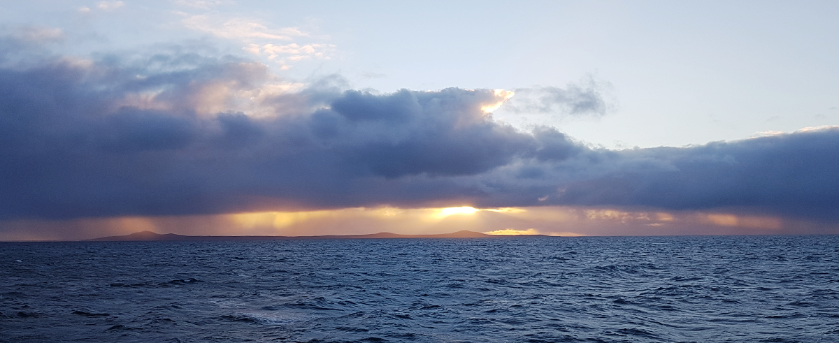 Sunset over Three Hummock Island